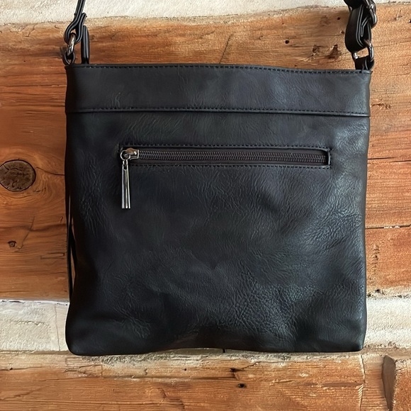 Jeane & Jax | Black Fringe Crossbody Bag - faux leather - excellent condition - Picture 3 of 4